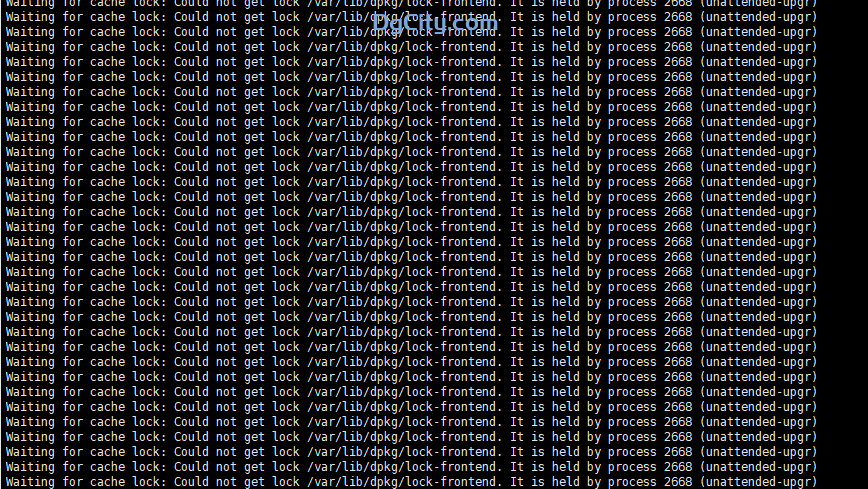 ubunut 22.04提示：Waiting for cache lock: Could not get lock /var/lib/dpkg/lock-frontend.-oserp